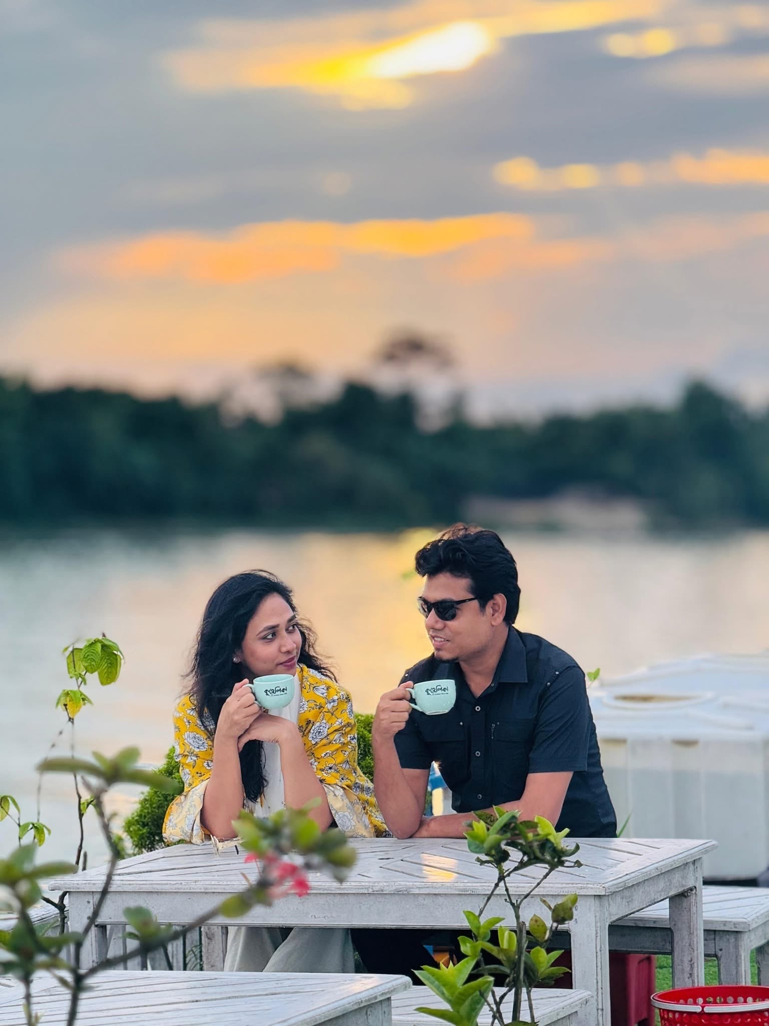 Sunset moment at rooftop