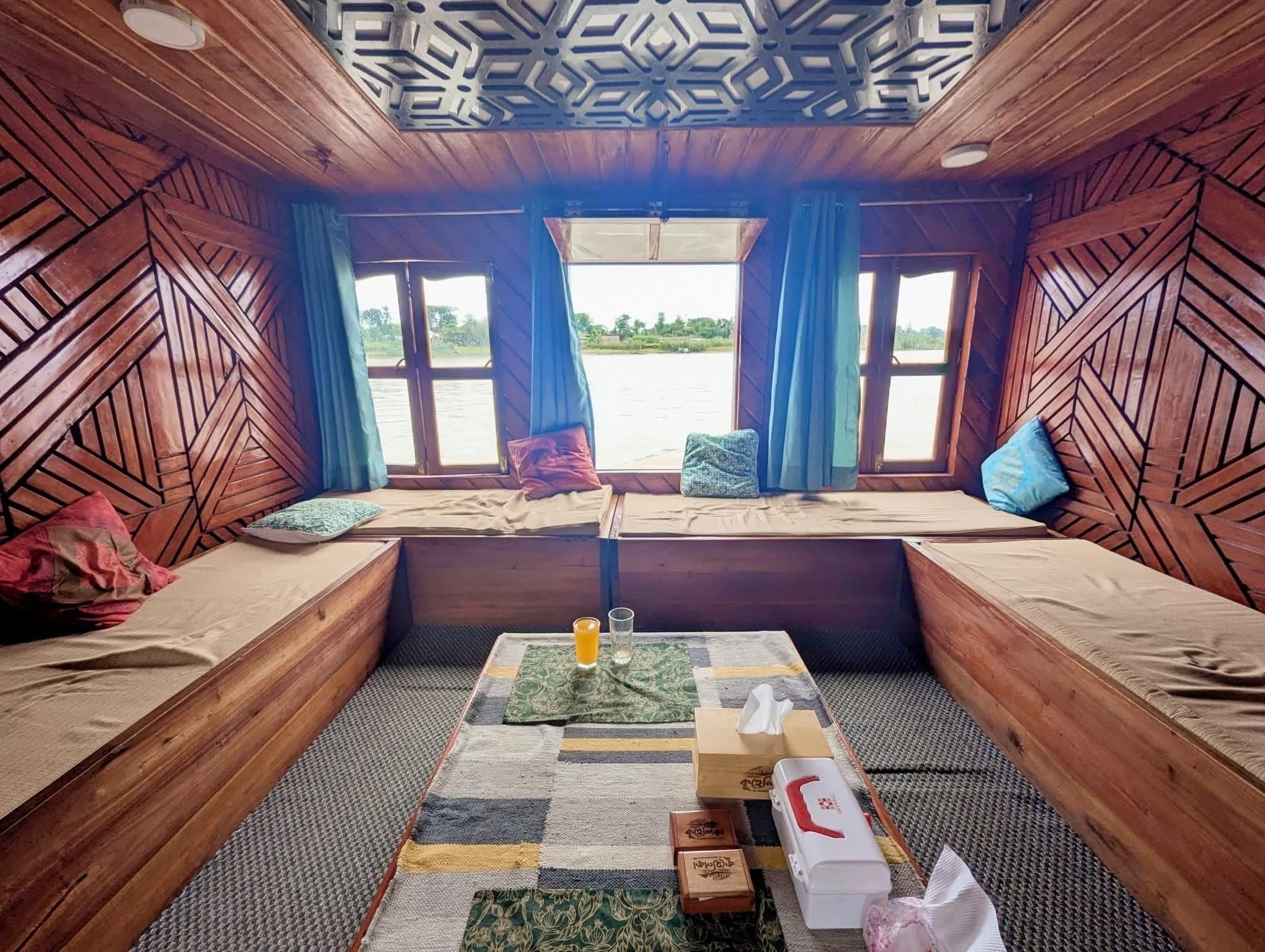 Wooden lounge space